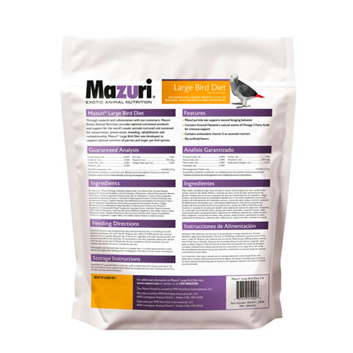 MAZURI - Mazuri Alimento Aves Grandes ( 1,36 Kg)