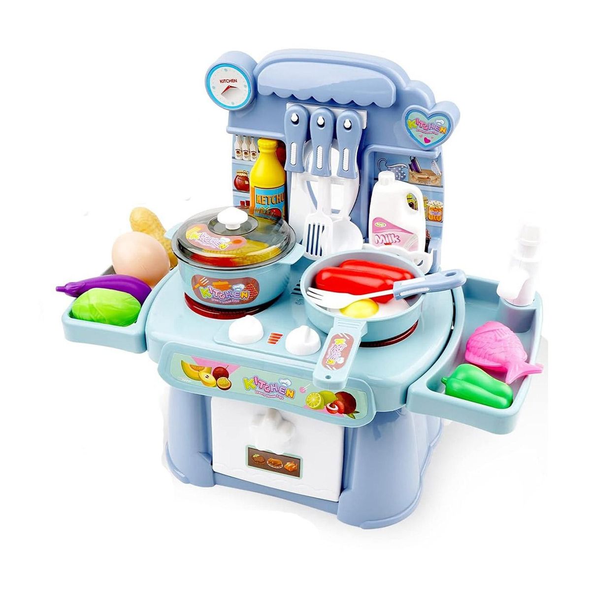 GLOBAL LATIN GROUP - Cocina de Juguete Con Accesorios - Azul