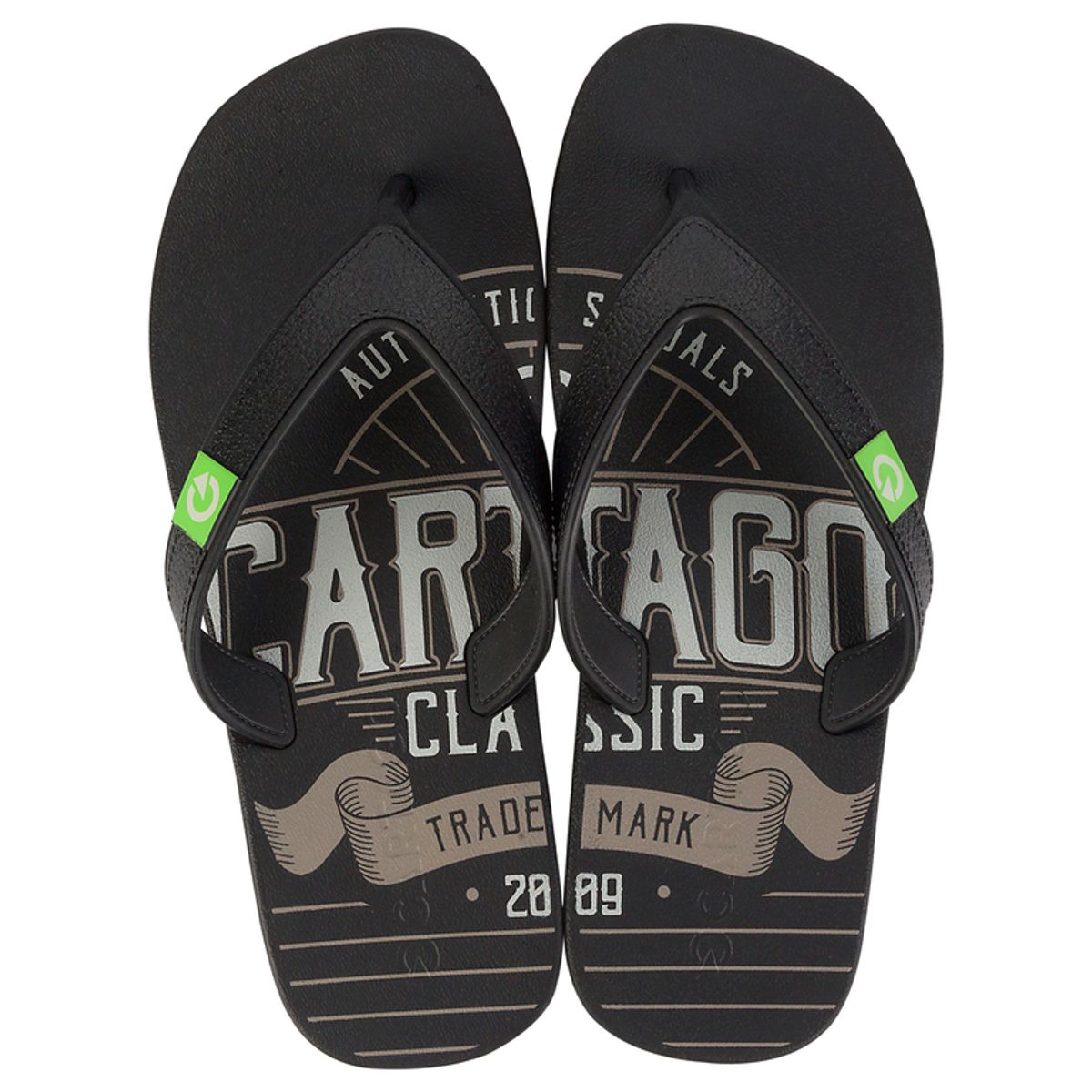 CARTAGO - Sandalia Hombre Negro Dakar Cartago