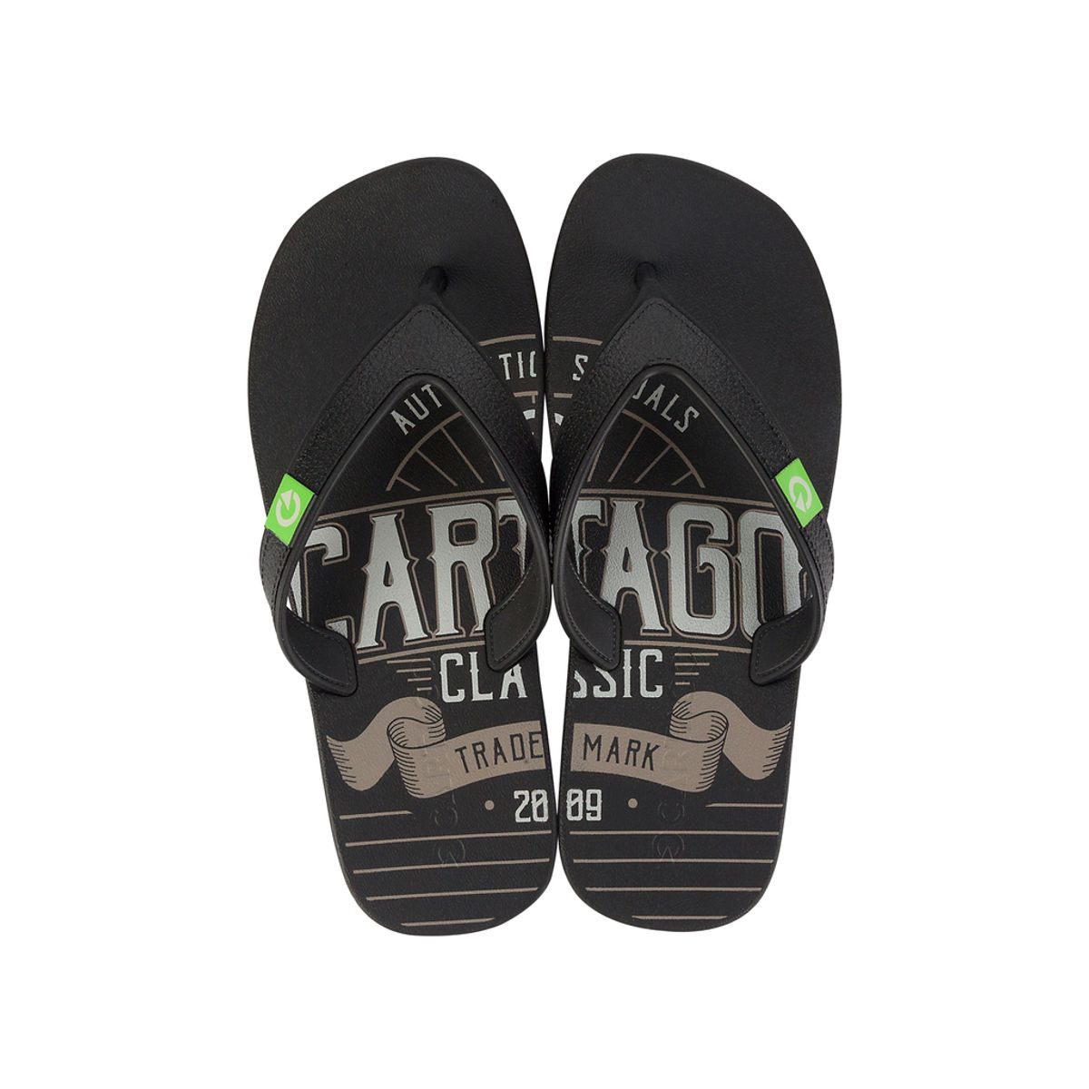 CARTAGO - Sandalia Hombre Negro Dakar Cartago