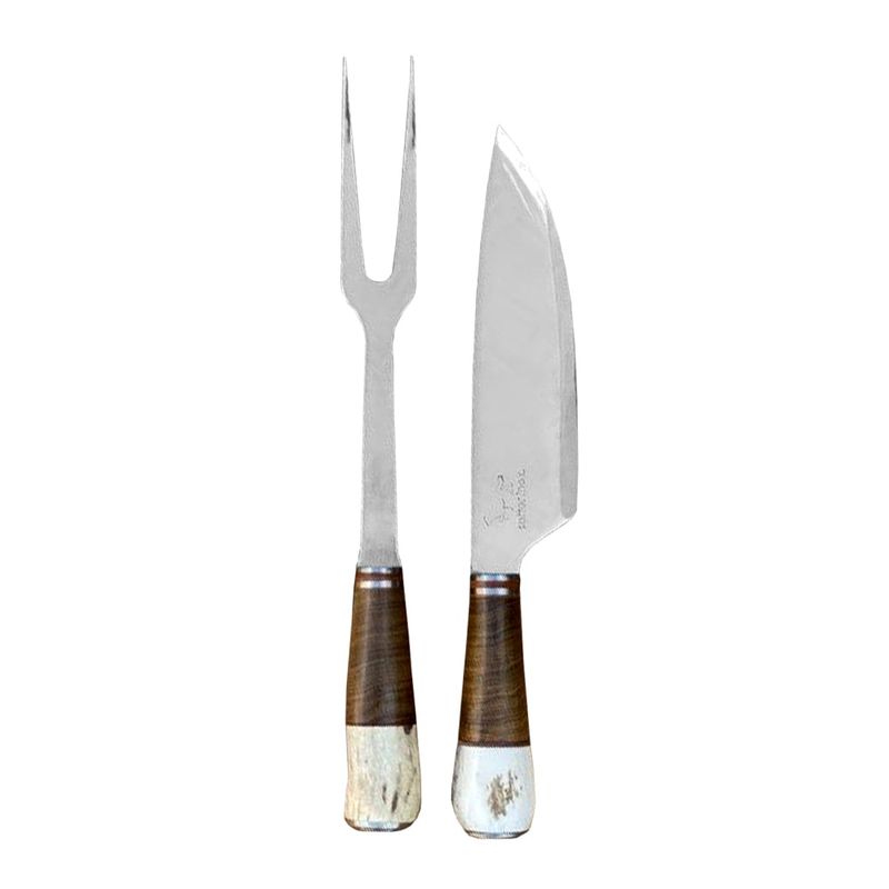 GENERICO - Trinche y Cuchillo Trozador Setter Made/Ciervo - Fire Chile