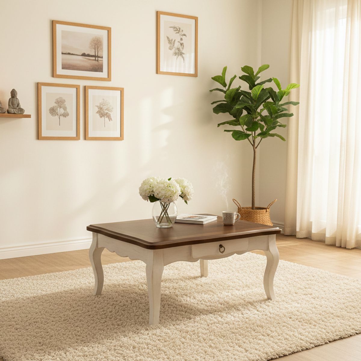 MUEBLES NATIVA - Mesa de Centro Normando Cubierta Miel