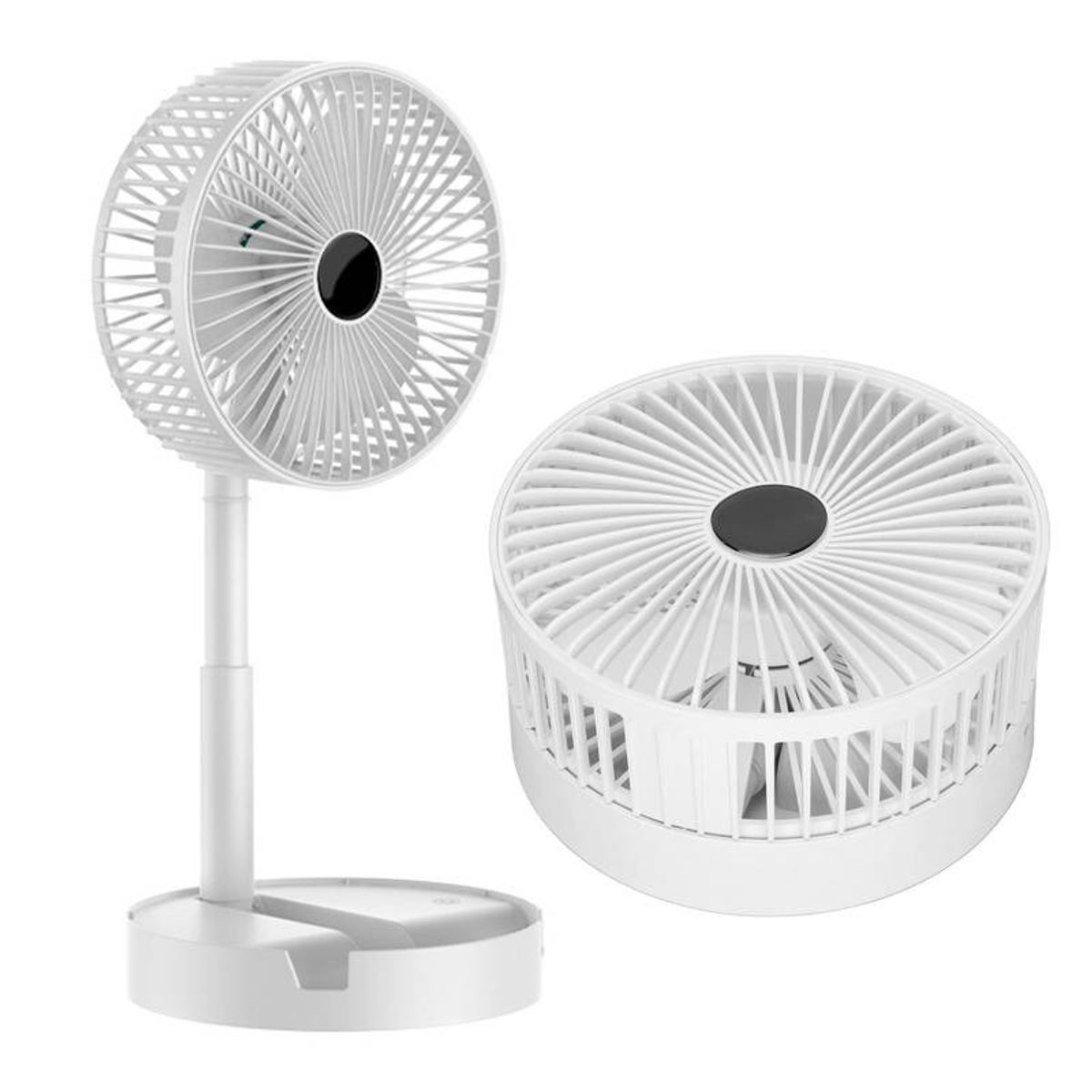 GENERICO - Ventilador USB de escritorio altura ajustable con soporte telefono