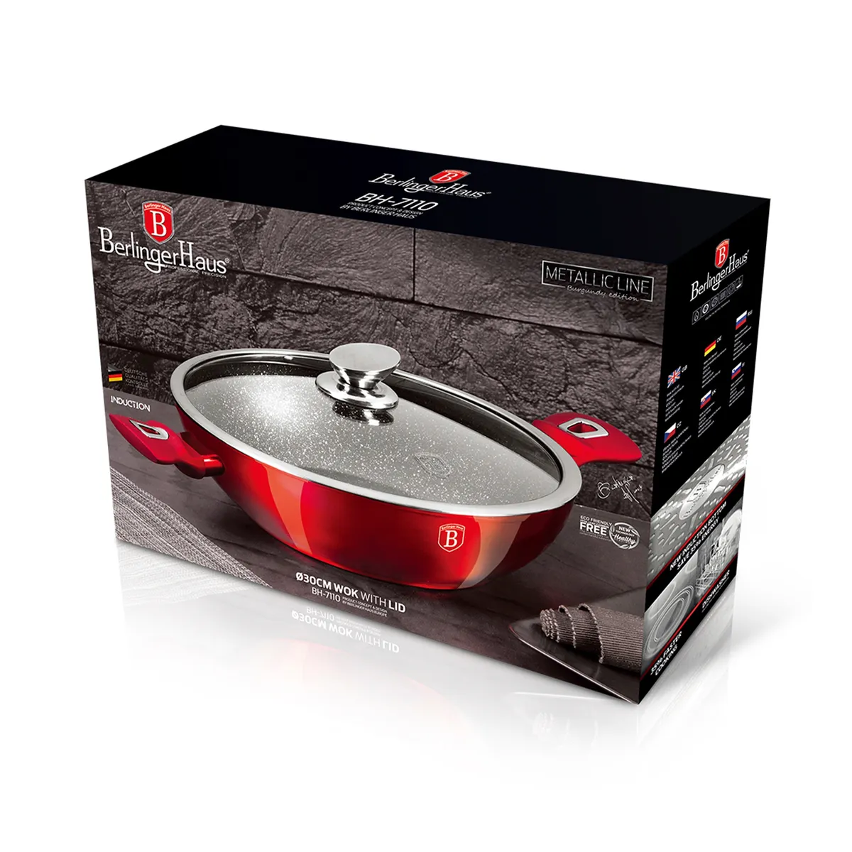BERLINGER HAUS - Wok con tapa 30 cm  full induccion
