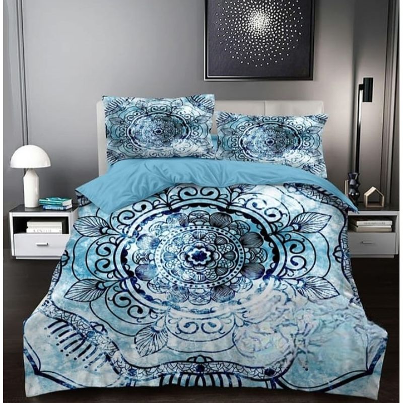 GENERICO - Cubrecama Tela Quilt De Verano 2 Plazas Diseño Mandala Multicolor