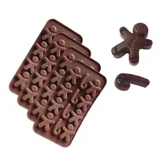 GENERICO - 4 Molde De Chocolate Molde De Silicona Molde Galleta Navidad
