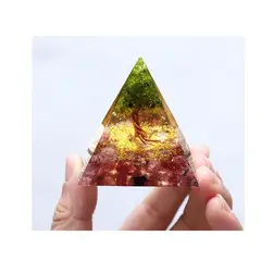 GENERICO - PIRAMIDE POSITIVA CALMANTE ARBOL DE LA VIDA CURATIVO 5 X 5 X 5 CM