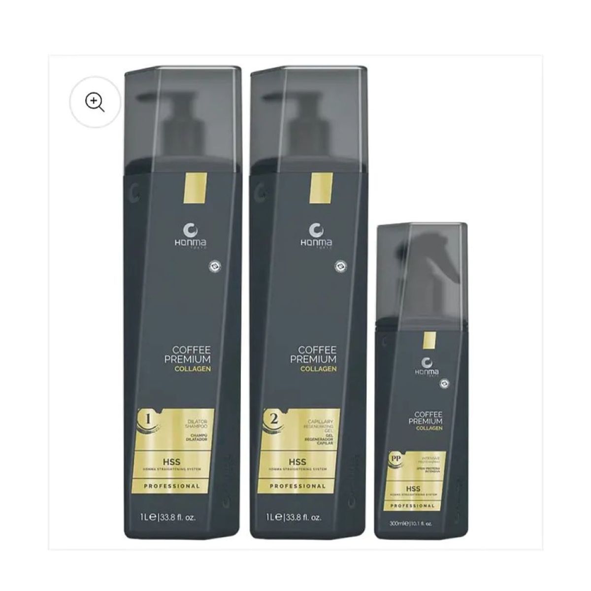 HONMA TOKYO - Alisado Coffee Premium Collagen kit 3 pasos.