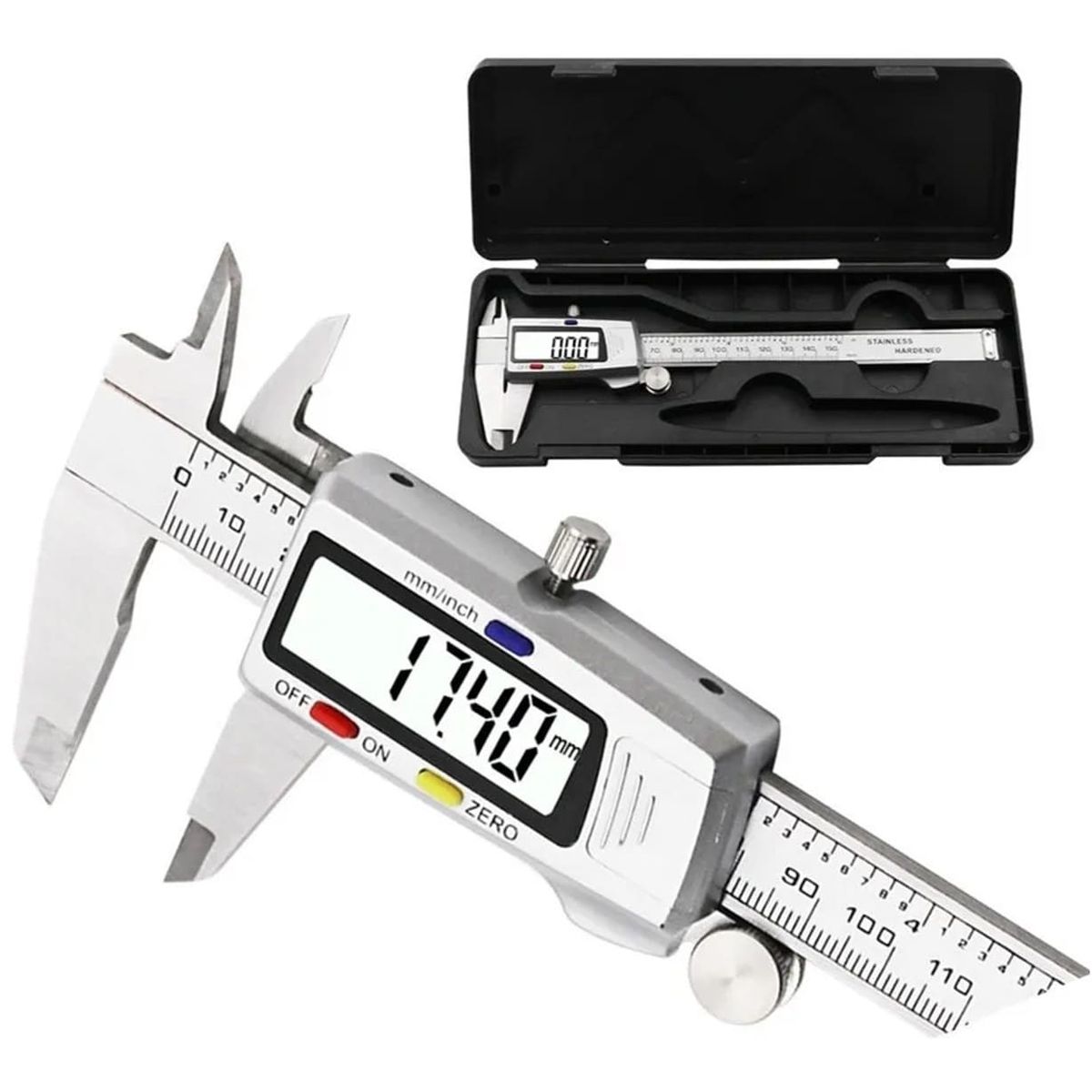 GENERICO - Pie De Metro Acero Inoxidable Calibrador Digital Profesional 0-150mm