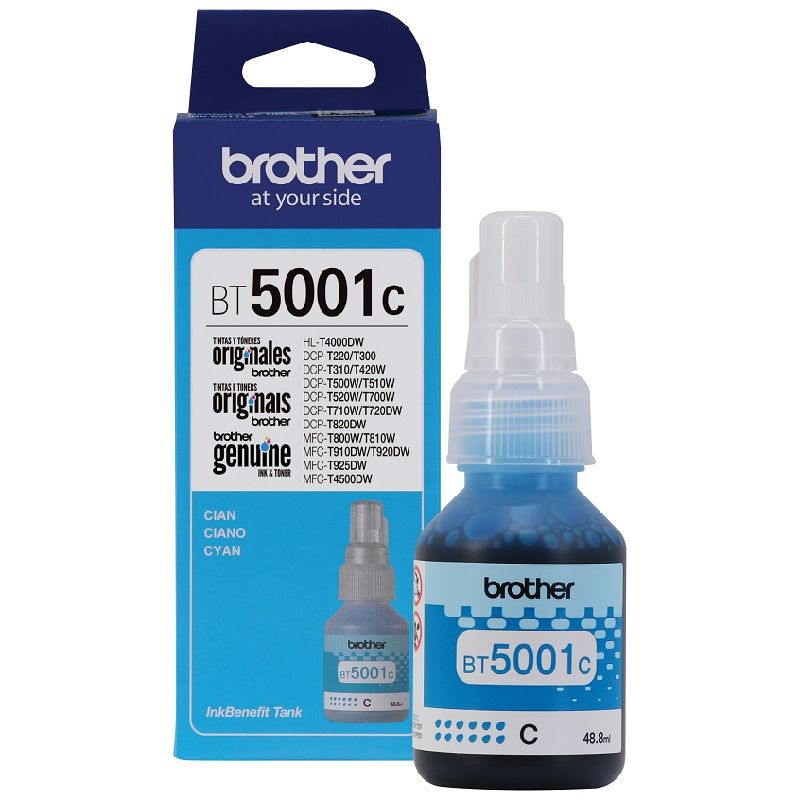 BROTHER - Botella de Tinta Brother BT5001C pág. 5.000 Cyan