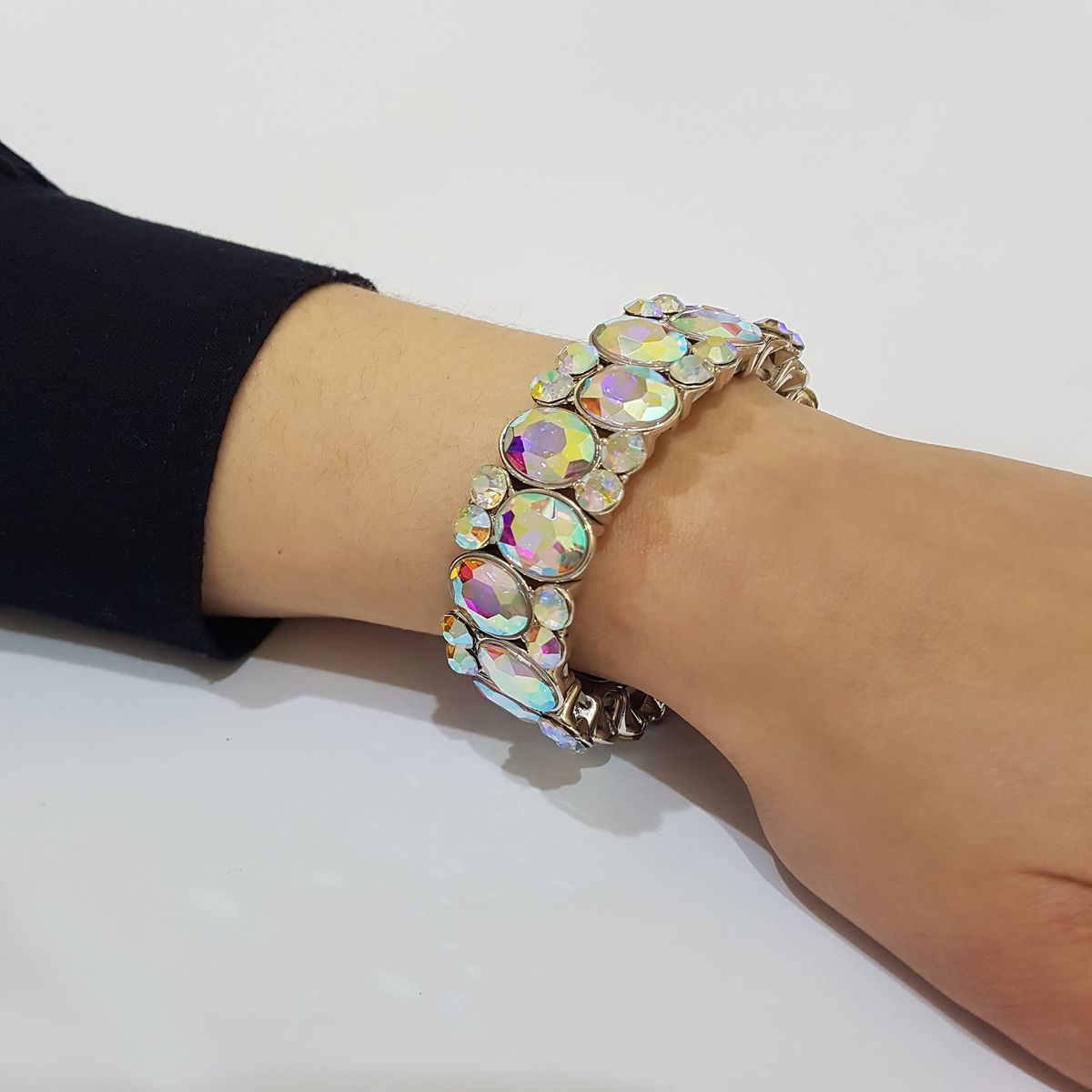 GENERICO - Pulsera Elasticada Con Cristales Mujer