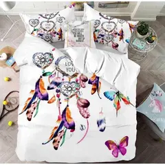 GENERICO - Cubrecama Tela Quilt De Verano 2 Plazas Diseño Blanco Atrapasueños