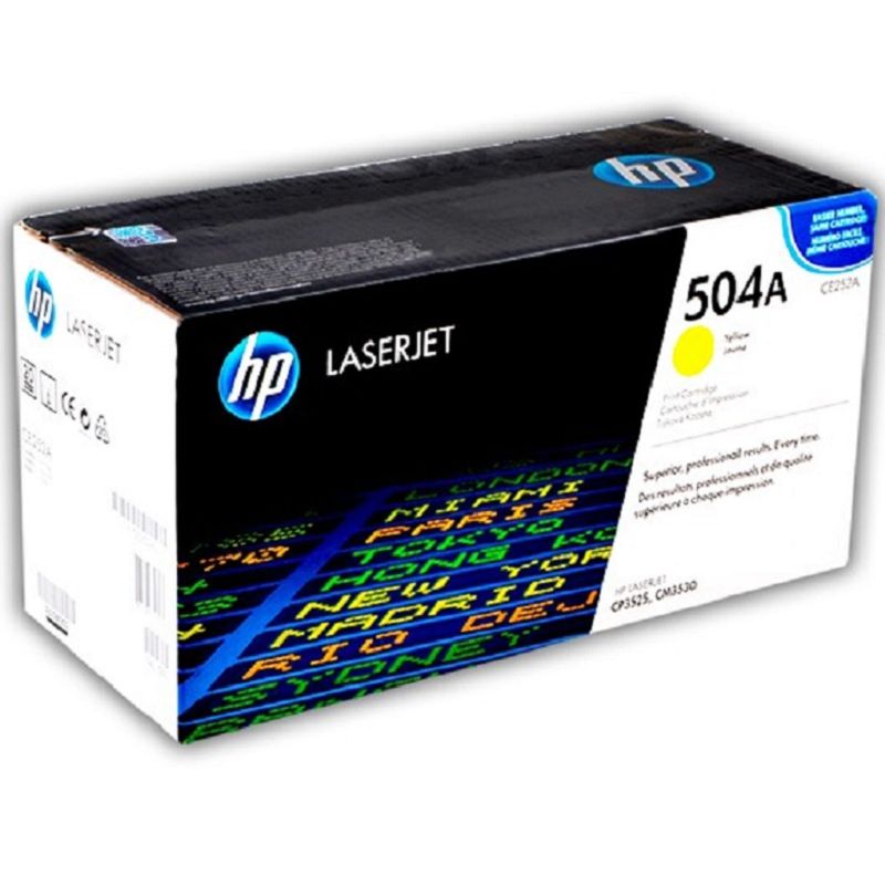HP - Toner HP LaserJet 504 Amarillo CE252A