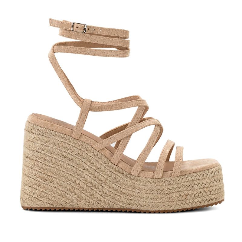 WEIDE - Sandalia Plataforma Beige Casual QIU322 Weide