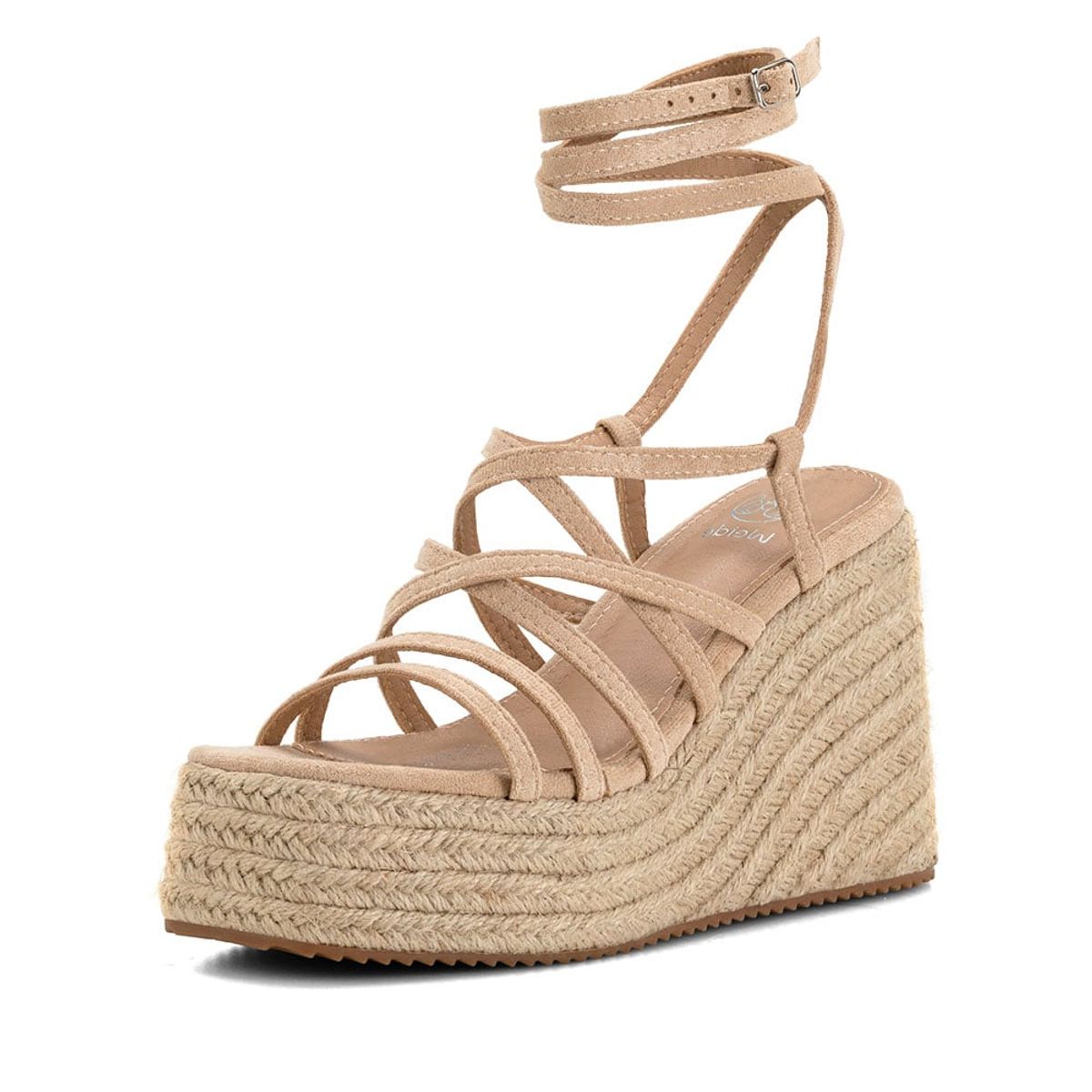 WEIDE - Sandalia Plataforma Beige Casual QIU322 Weide