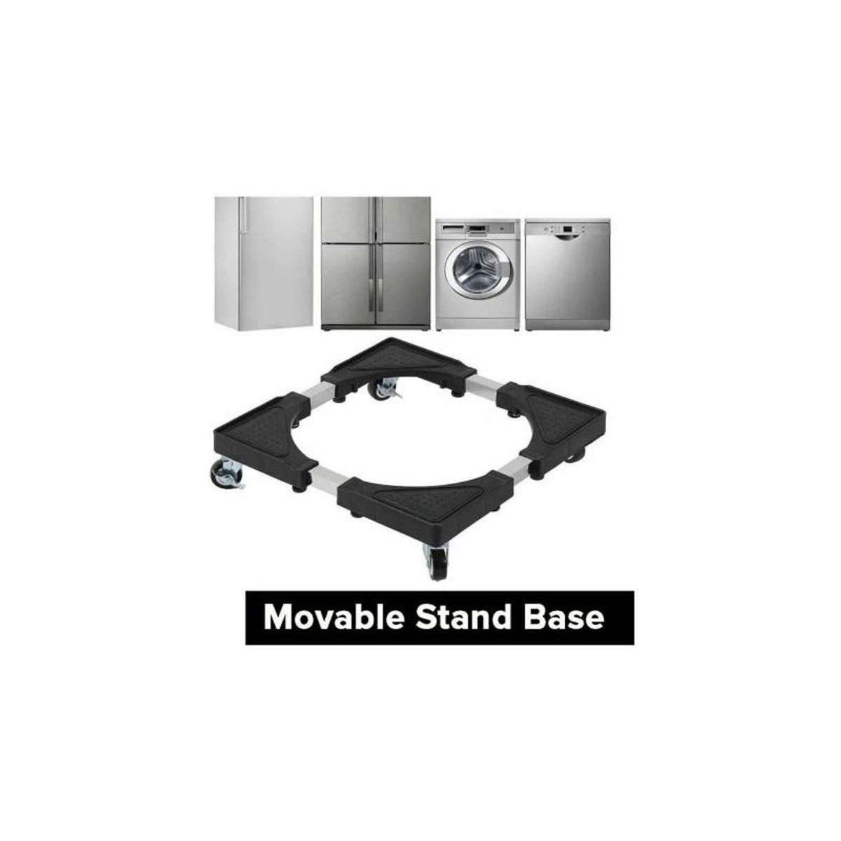 GENERICO - Base Con Ruedas Multiuso Refrigerador Cocina Lavadora Soporte