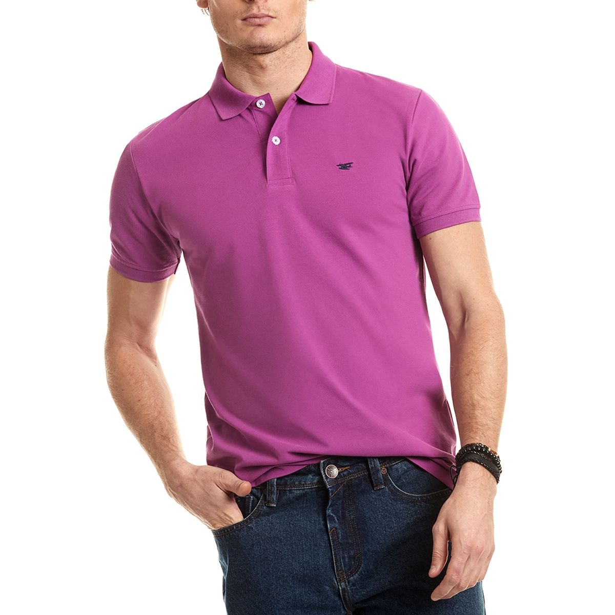 FEROUCH - Polera Polo Básica Morado Ferouch