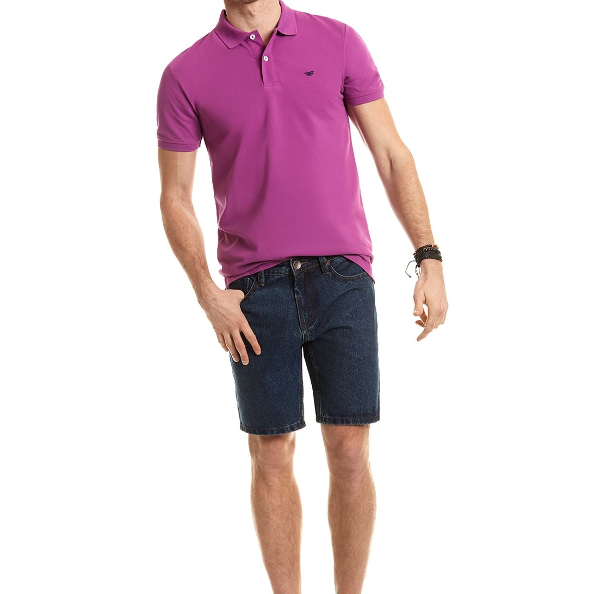 FEROUCH - Polera Polo Básica Morado Ferouch