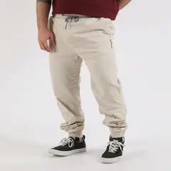 GANGSTER - Plus Pantalon Jogger Canvas Over Beige
