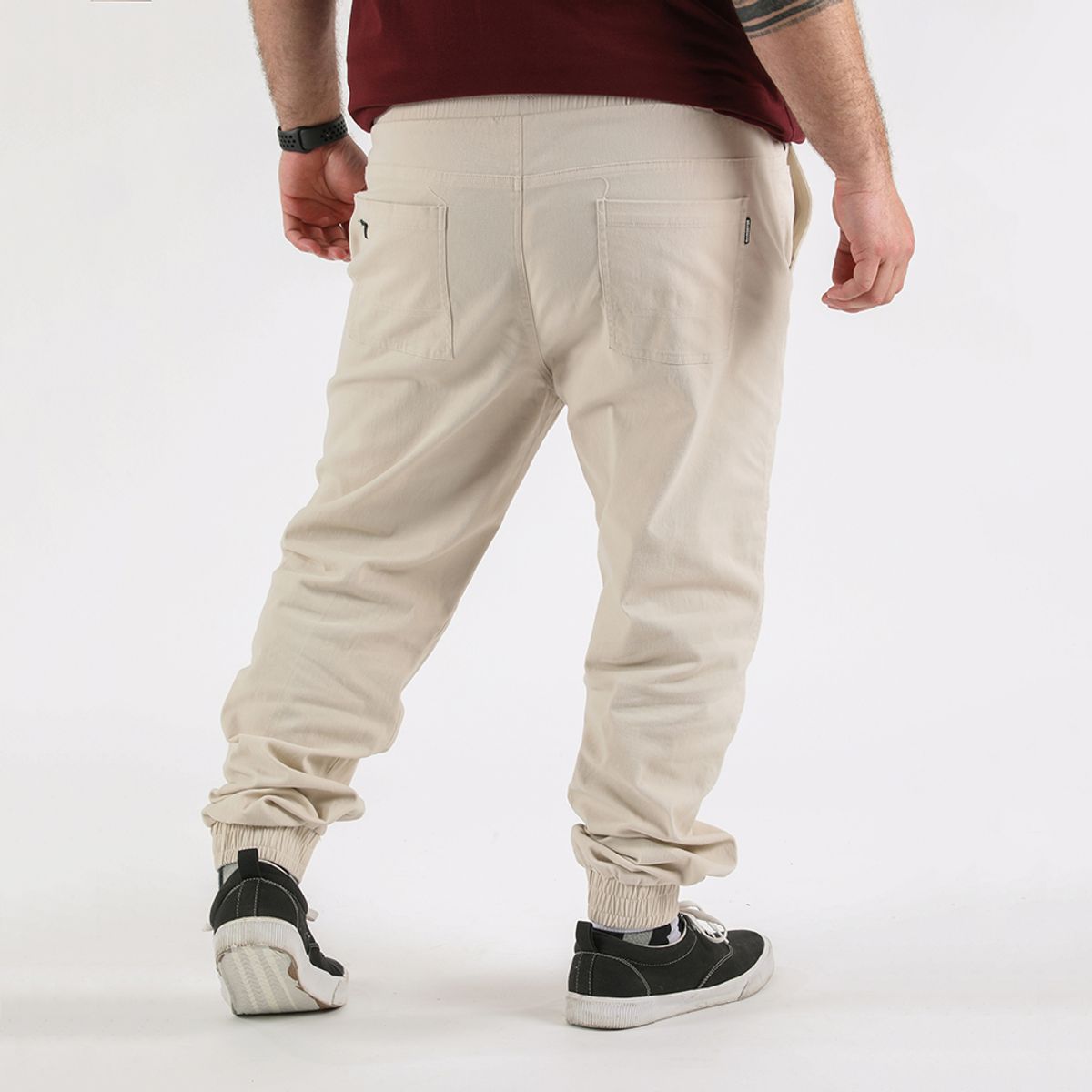 GANGSTER - Plus Pantalon Jogger Canvas Over Beige Gangster