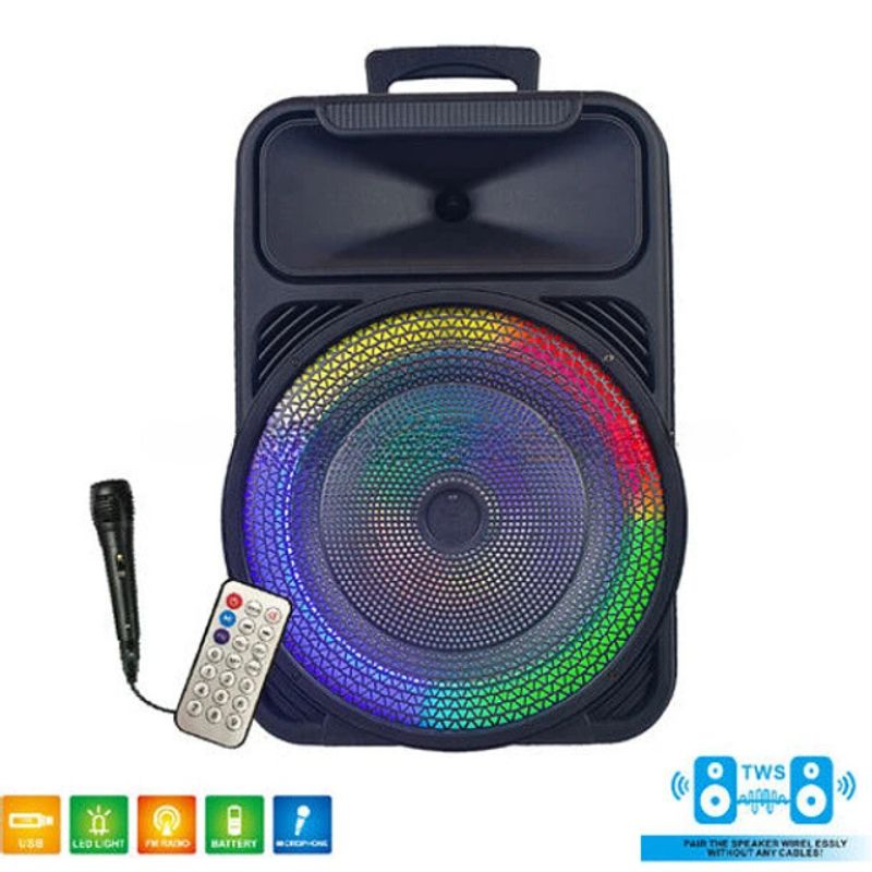 GENERICO - Parlante Bluetooth Con Bocina de 12”