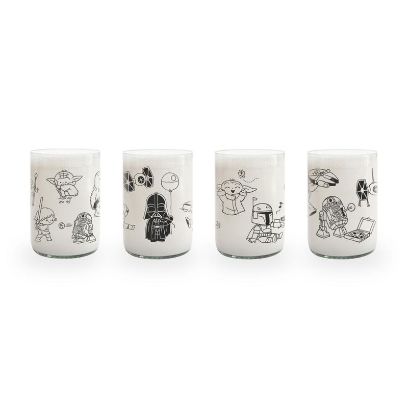 GREEN GLASS - Star Wars - Juego de 4 vasos (Kids)