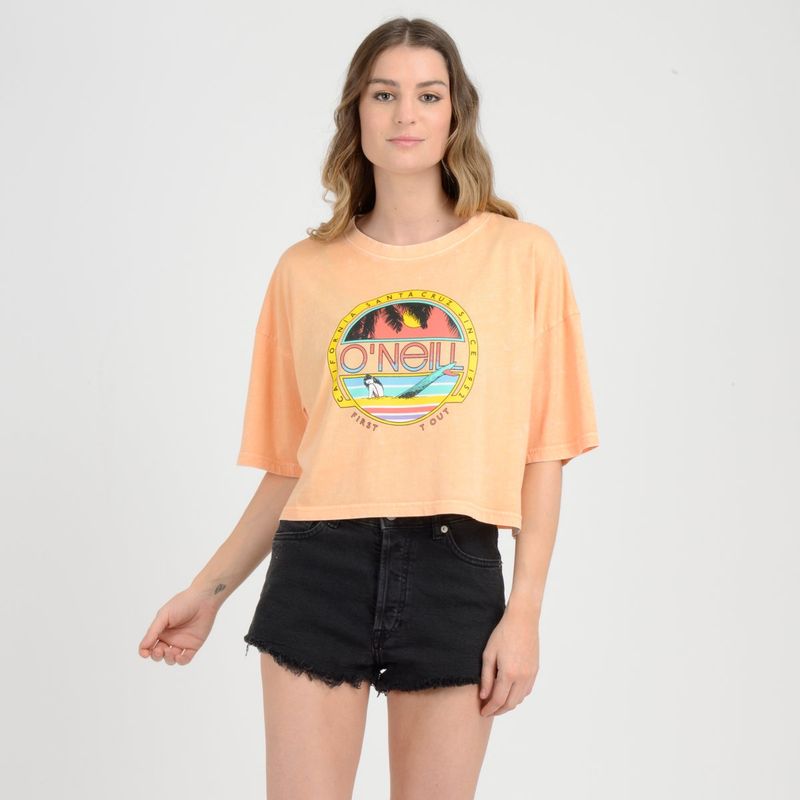 O'NEILL - POLERA MANGA CORTA LAST  NARANJO CLARO