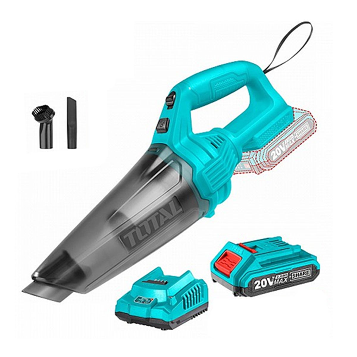 TOTAL TOOLS - Aspiradora Inalambrica 20v Bat Carg 05l Total Tvli20126