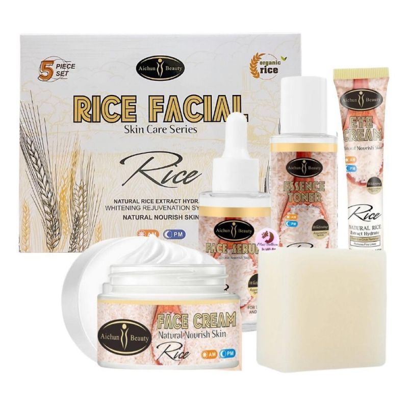 GENERICO - Set Facial De Arroz Jabon Serum Tonico Crema.