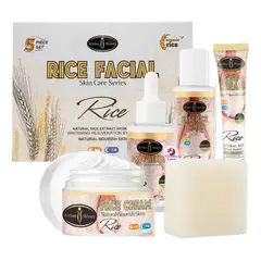 GENERICO - Set Facial De Arroz Jabon Serum Tonico Crema.