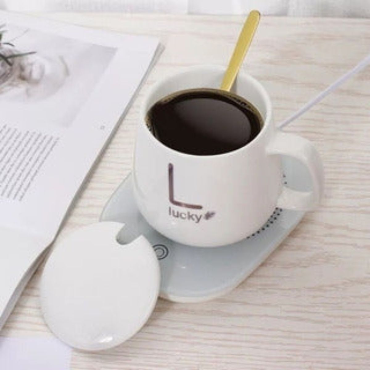 GENERICO - Taza Con Calentador muy eficiente   Café Té Leche