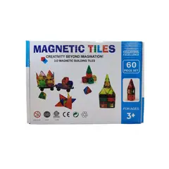 GENERICO - Set de Construcción Bloque Magnético 60 Pcs Magnetic Tiles