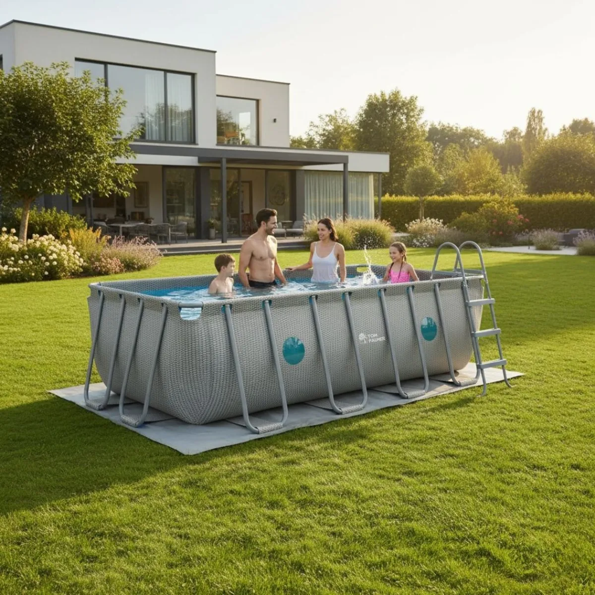 AVENLI - Piscina Estructural Rectangular Avenli Ventana 4x207x122m 10m3 + bomba y escalera