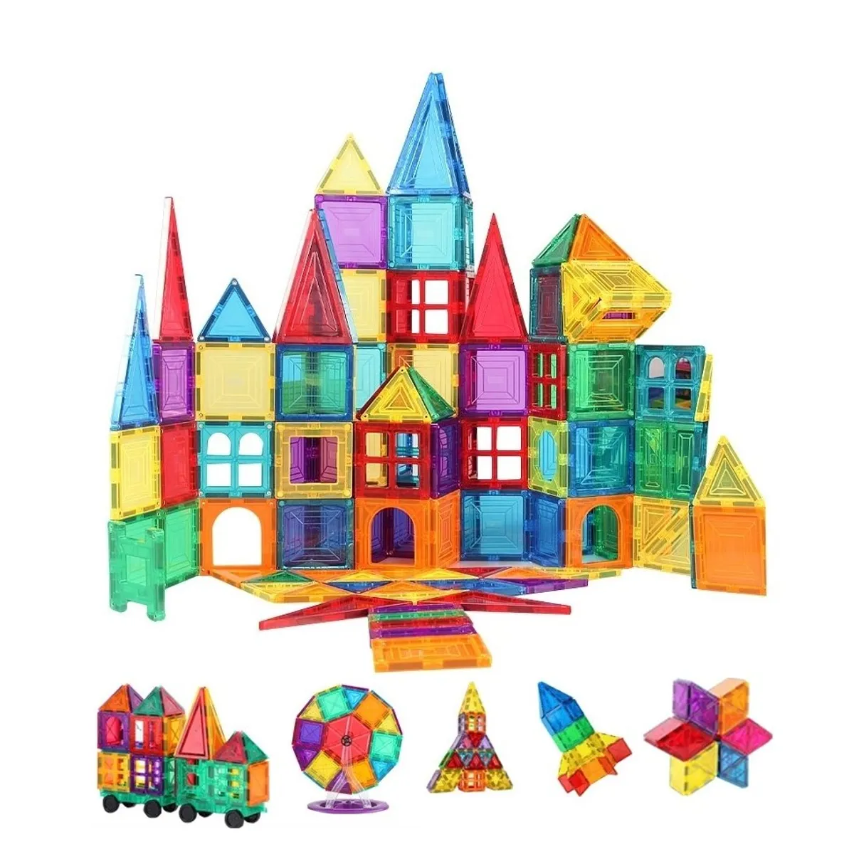 GENERICO - Set de Construcción Bloque Magnético 200 Pcs Magnetic Tiles