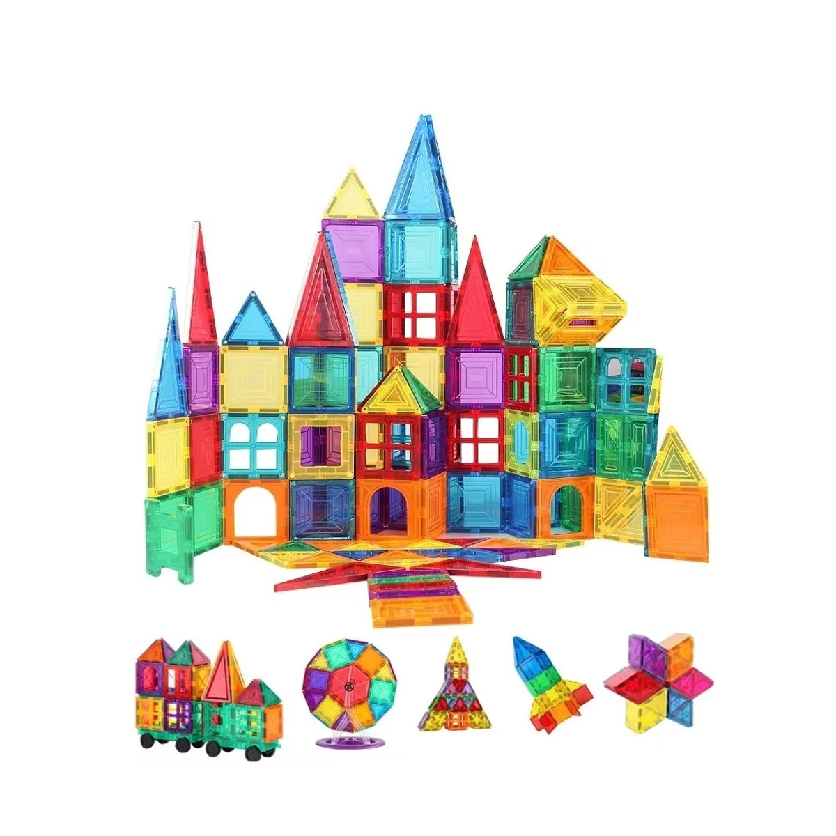 GENERICO - Set de Construcción Bloque Magnético 200 Pcs Magnetic Tiles