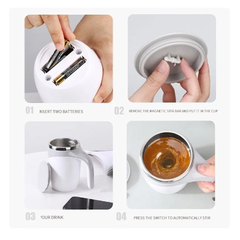 GENERICO - Taza magnética automática de agitación automática 380ml