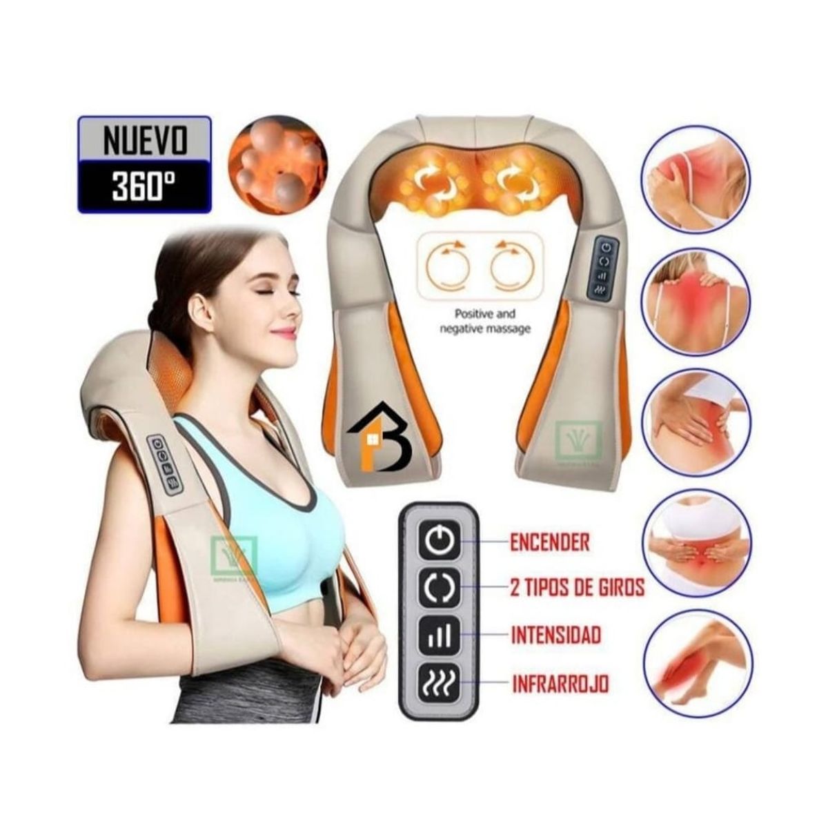 GENERICO - Masajeador Electrico Cervical Cuello Y Lumbar