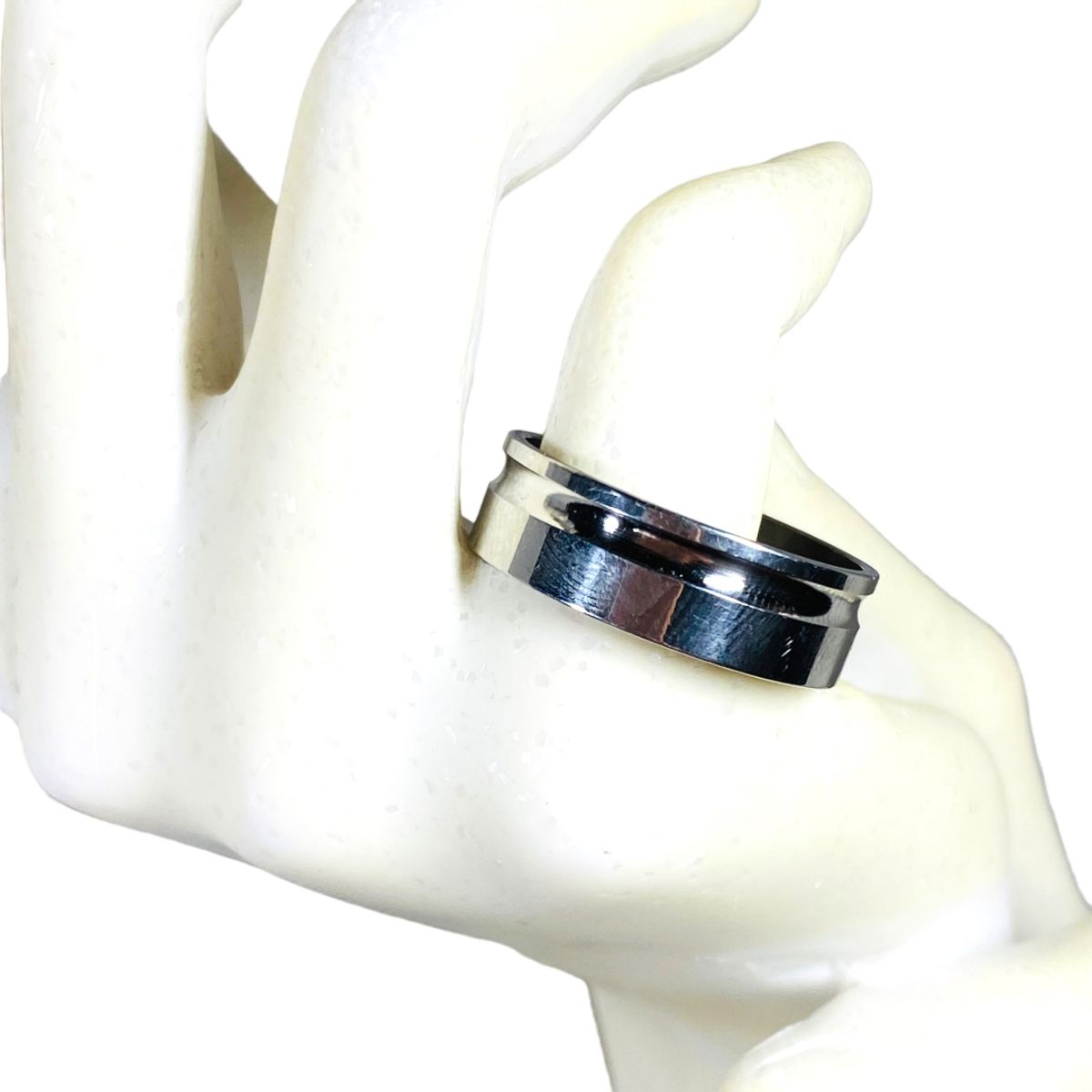 GENERICO - Anillo Argolla Acero Hombre Mujer Una Ranura