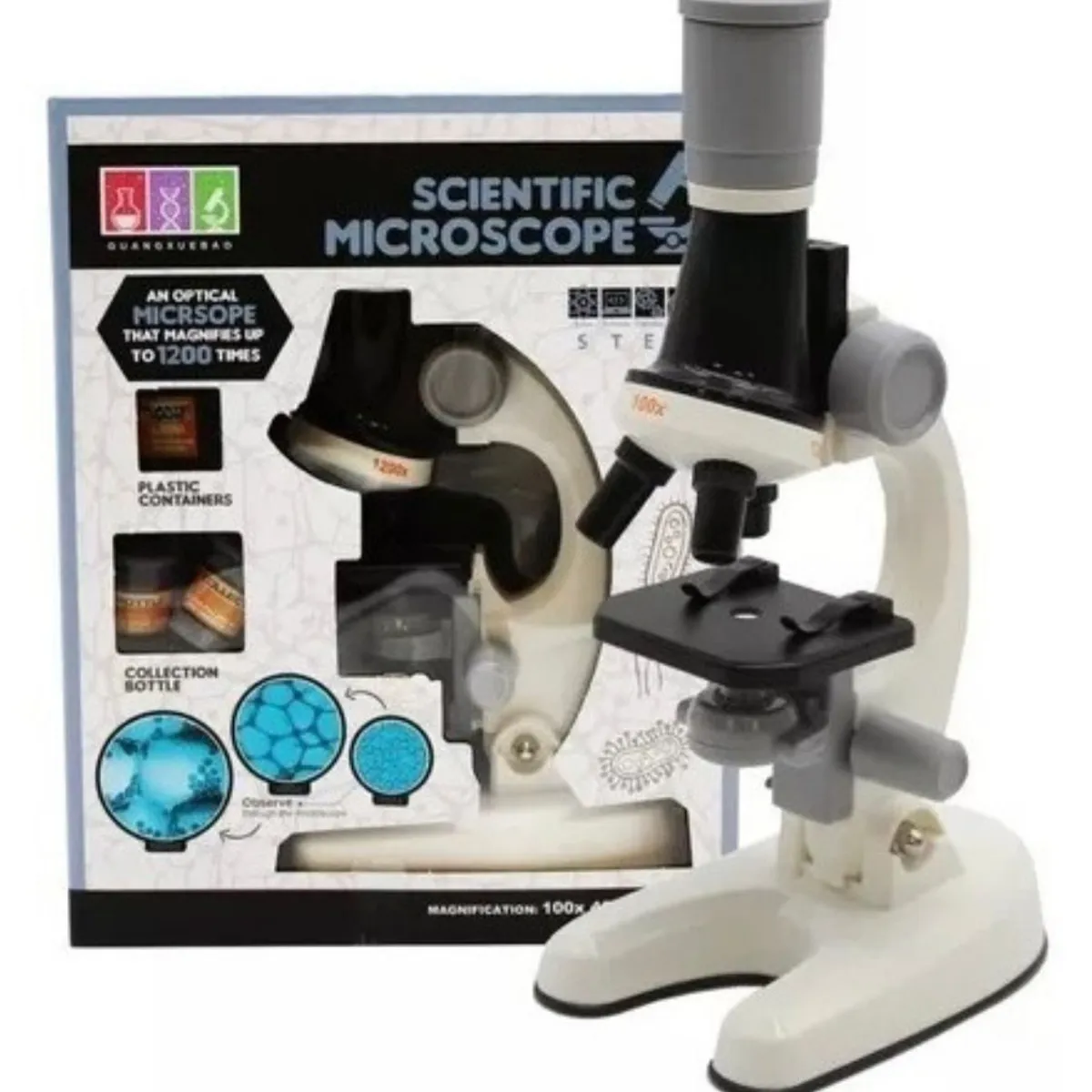 GENERICO - Kit De Ciencia Para Niños Microscopio Juguete Educativo