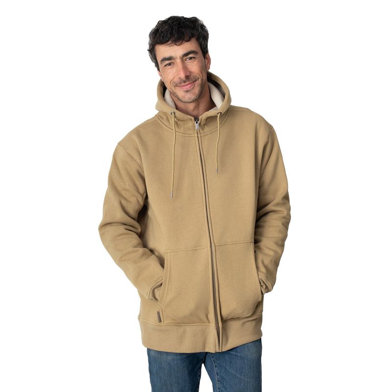 LENGA - Polerón Capucha Y Cierre con Interior Polar Sherpa Puelo Lenga
