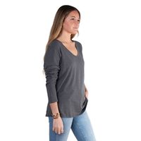 Polera Mujer Escote V Manga Larga Sustentable Maqui