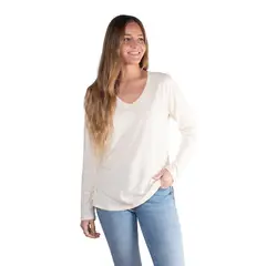 LENGA - Polera Maqui Mujer Escote V Manga Larga ®