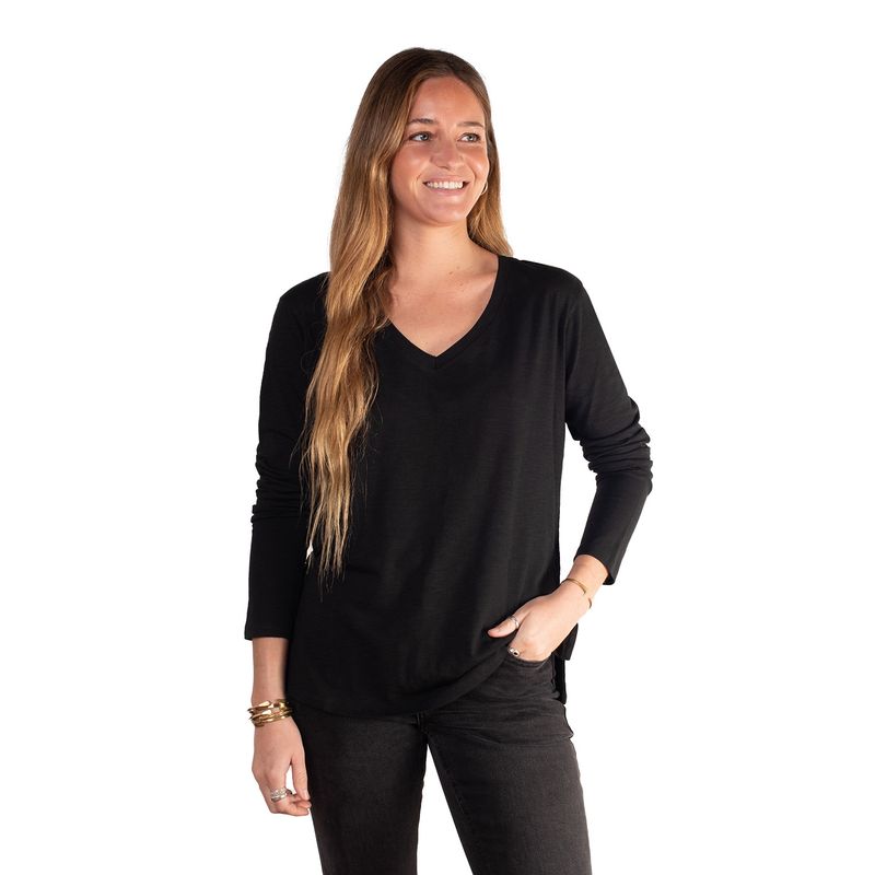 LENGA - Polera Maqui Mujer Escote V Manga Larga Lenga ®