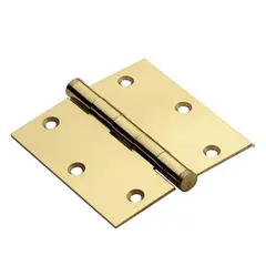 POLI - Pack 3 Bisagra de Acero 3x3 Bronce Pulido