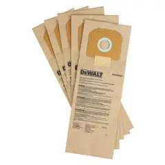 DEWALT - Set 5 bolsas de papel 37.9L p/extractor de polvo