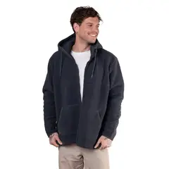 LENGA - Polerón Chaqueta Polar Sherpa Con Capucha Y Cierre Ykk Corcovado Lenga.-