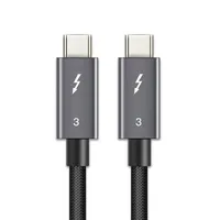 Cable Thunderbolt 3 Usb C Certificado 100w 5a 40gbps - 0.5m Negro 4