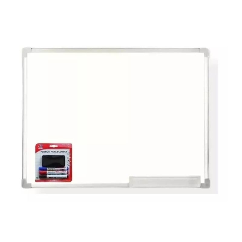 GENERICO - Pizarra Acrílica Blanca 80x120+ Set 3 Plumones Y Borrador