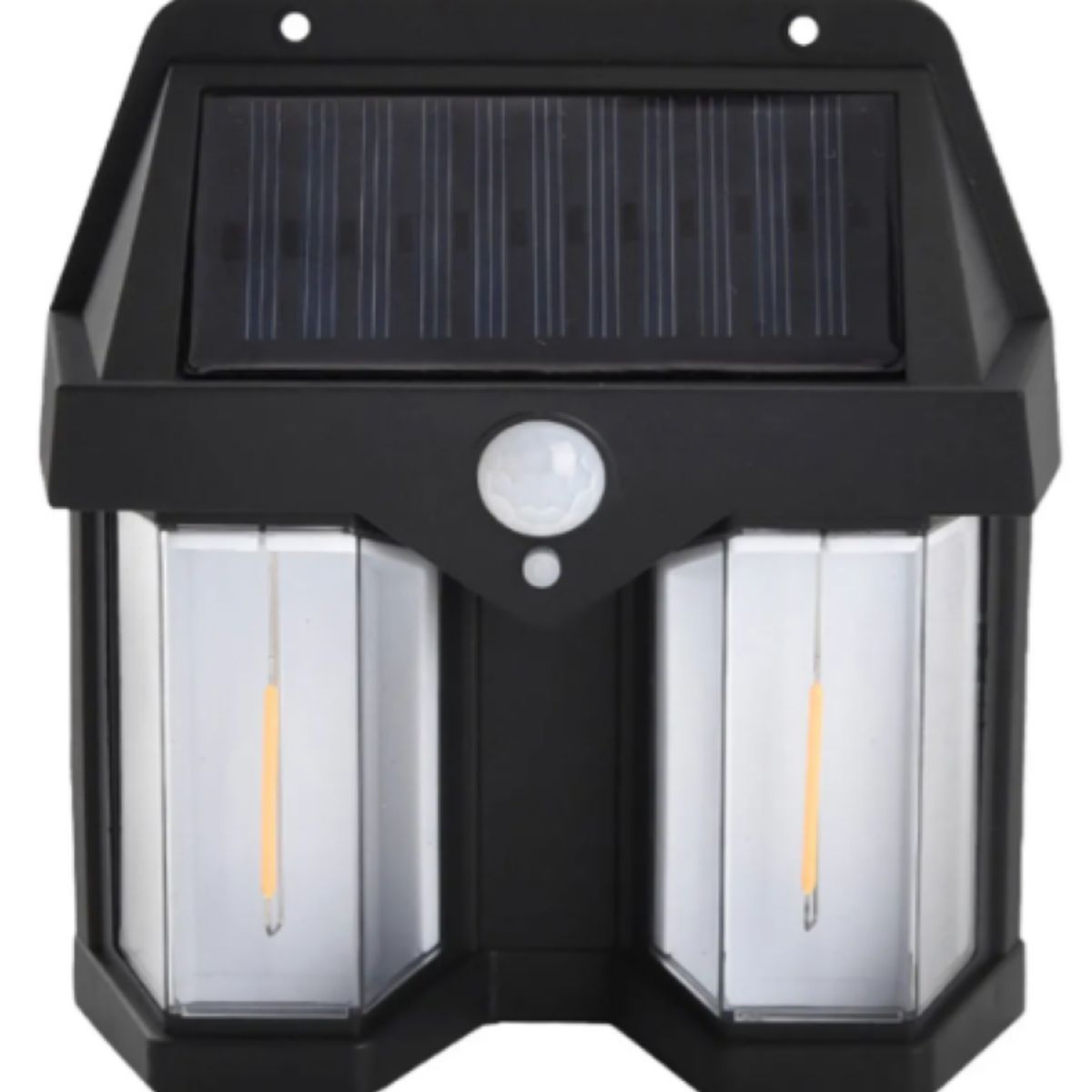 GENERICO - Lampara  Solar Retro Estilo Farol Pared Negro