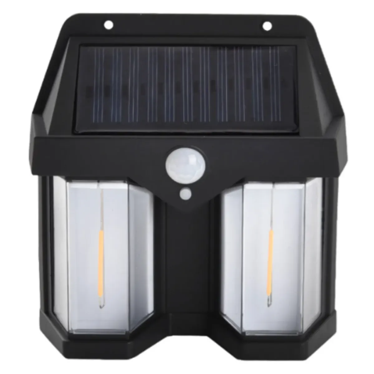 GENERICO - Lampara  Solar Retro Estilo Farol Pared Negro